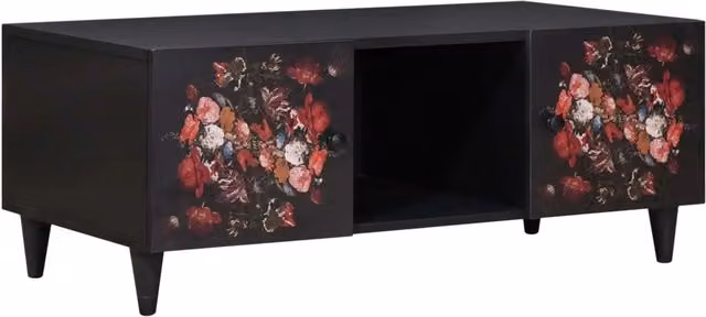 Tavolino da salotto moderno vidaXL in legno di mango multicolore L: 100 cm, P: 54 cm, H: 40 cm