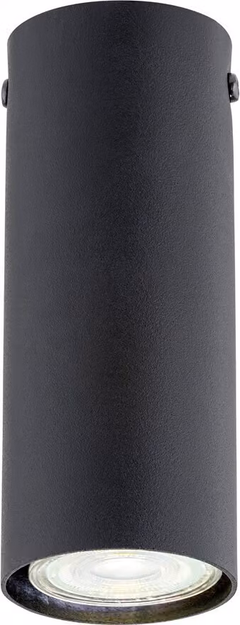 Faretto da incasso a soffitto nero, 15 cm, rotondo, 1xGU10, 8 W, TECNO Emibig