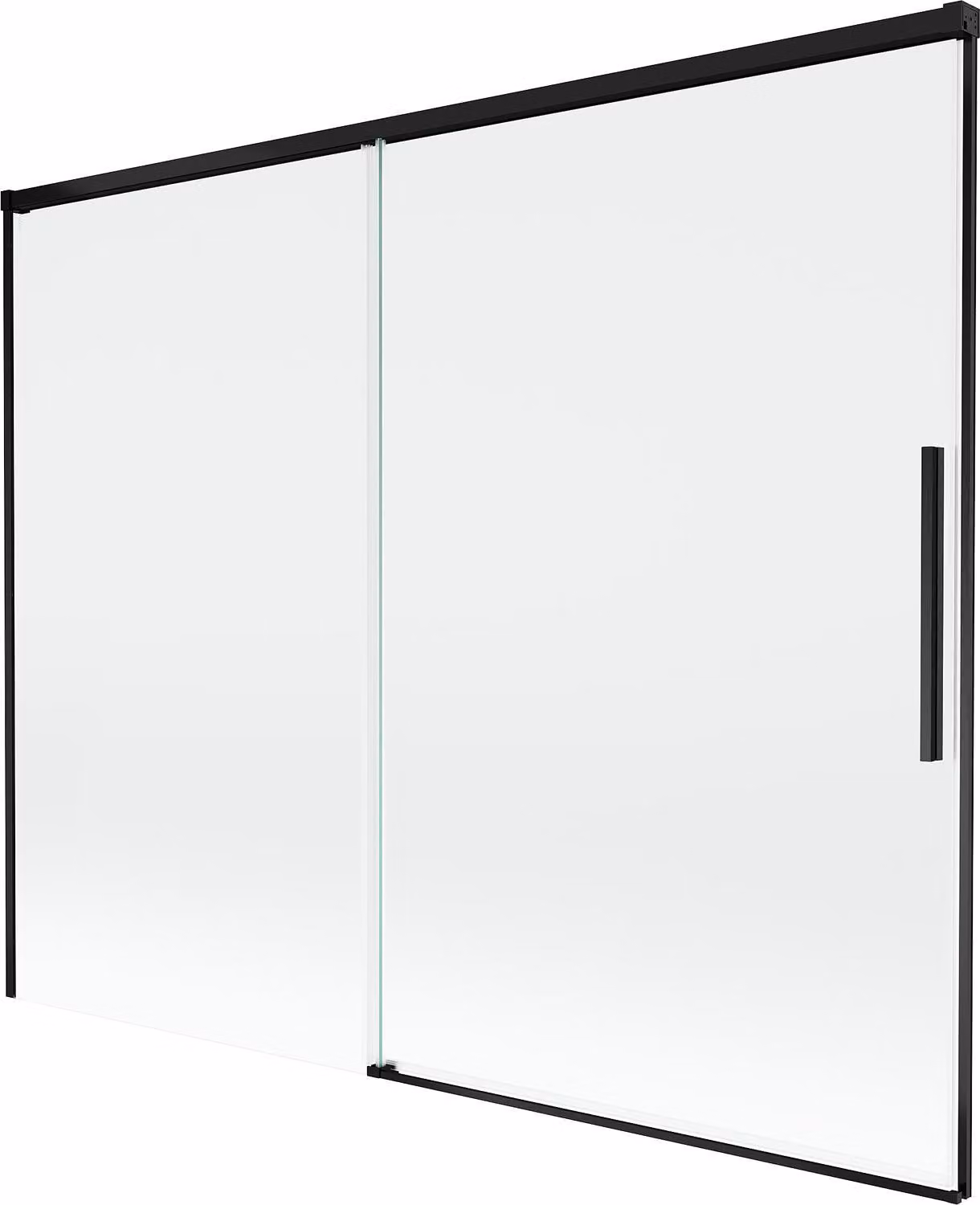 Mexen Rox parete doccia a soffietto 2 ante scorrevoli 190 x 150 cm, trasparente, nero - 8C9-190-001-70-00