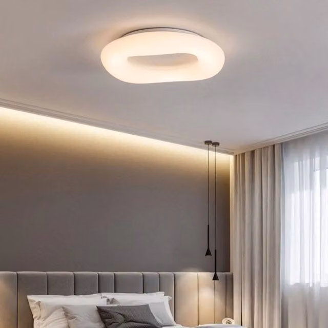Plafoniera Trade Shop Traesio Design a Nuvola Moderna in Plastica Bianca per Casa e Camera da Letto