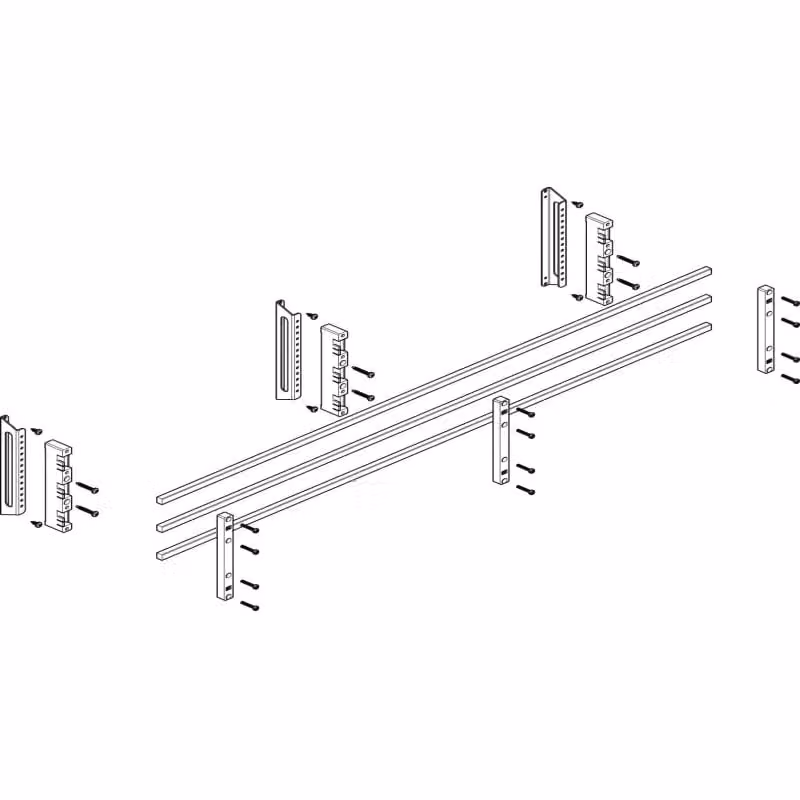 Modulo barra collettrice ABN profonda 4FB/2RE 60 mm con CU 12x10 mm, a 3 poli, EBM 32 mm MTSC42633