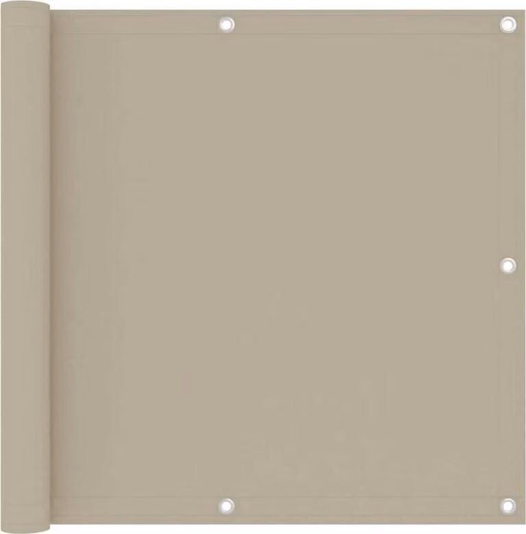The Living Store Paravento per balcone Beige 90x500 cm Tessuto Oxford