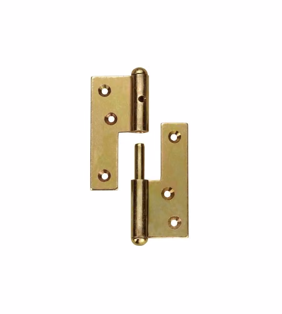 Cerniera sfilabile destra Masidef in ottone color oro 100 mm