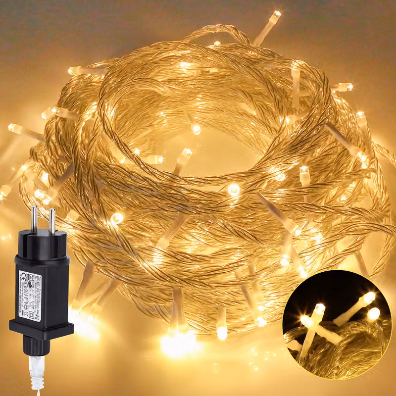 Jopassy 200M 1000 LED luci fiabesche bianco caldo 8 modalità di luce festa giardino interno esterno decorazione luci di Natale