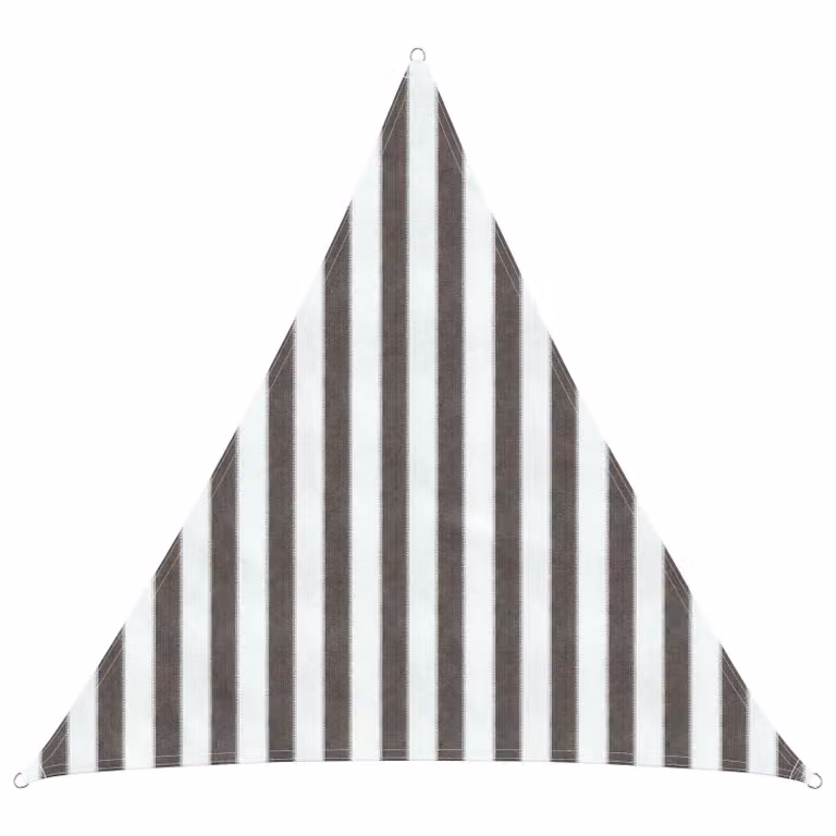 Telo Ombra Triangolare vidaXL in HDPE Grigio Chiaro e Bianco L/P: 200 x 200 cm