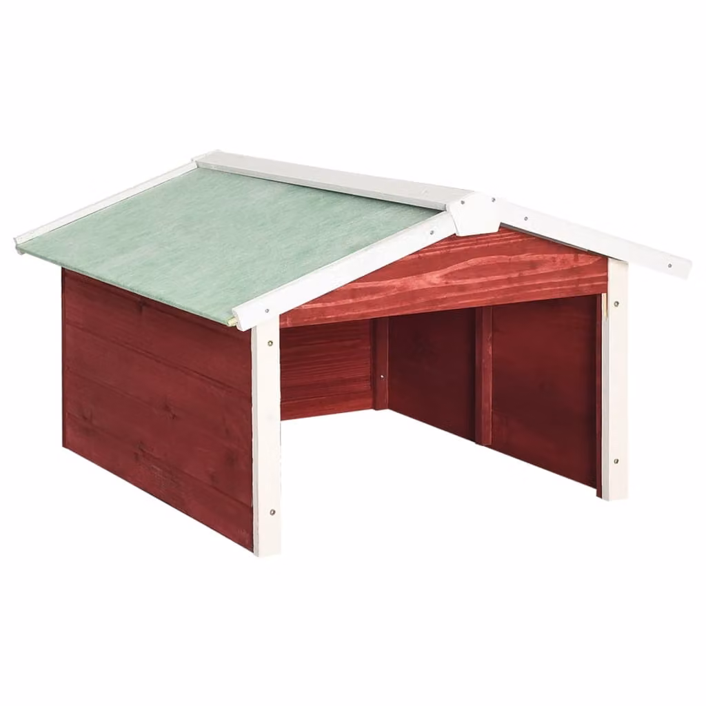Casetta per Tosaerba Robotizzato 72x87x50 cm Rossa Bianca Abete