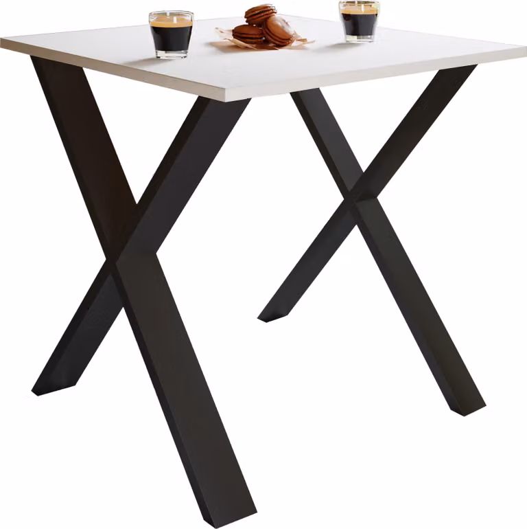 Tavolo da pranzo in legno Premium | H. 76 x W. 80 x D. 50 cm | Tavolo da cucina Tavolo da pranzo Xona X
