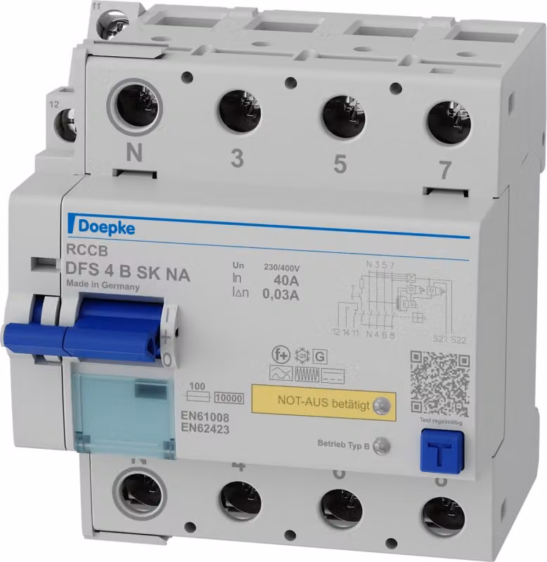 Interruttore differenziale Doepke DFS4025-4/0,03-BSKNA 09124861