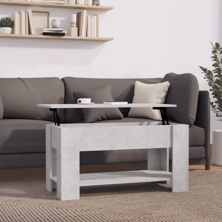 Maison Exclusive - Tavolino grigio cemento 101x49x52 cm Materiale ligneo