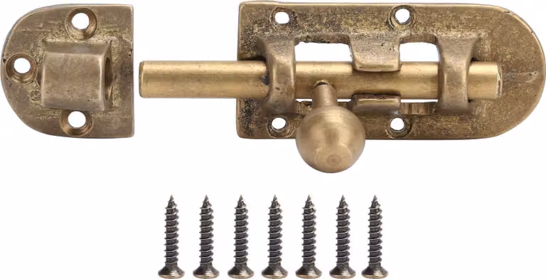 Chiusure per porte in ottone vintage, fermagli per finestre antichi, fibbie, serrature a scorrimento, accessori hardware