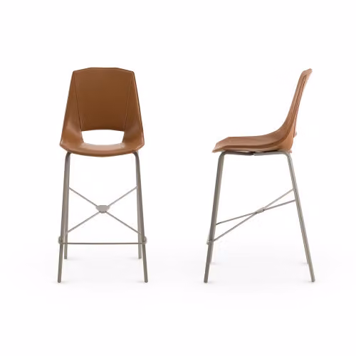 Sgabello in cuoio Eva 6 Pointhouse