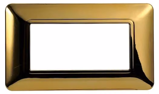 Placca compatibile Bticino Matix 4 moduli plastica colore oro lucido
