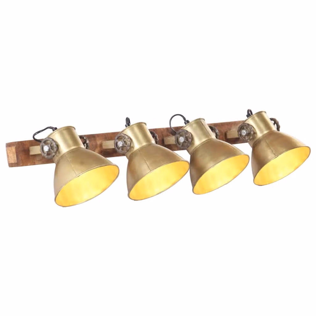 Lampada da parete in stile industriale in ottone 90x25 cm E27
