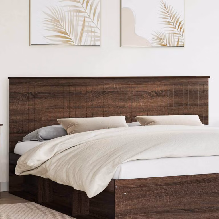 Testiera per letto moderna vidaXL in legno ingegnerizzato color rovere marrone