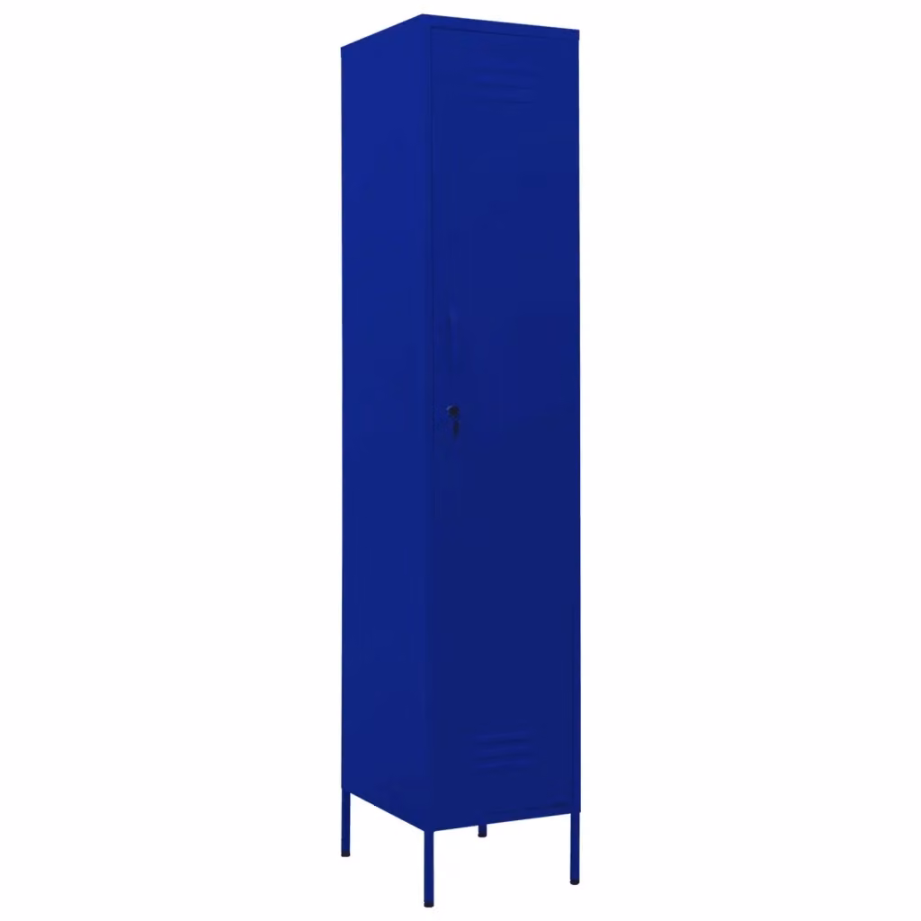 Armadio moderno in metallo vidaXL blu con ante a battente e serratura L/P/H: 35 x 46 x 180 cm – 2