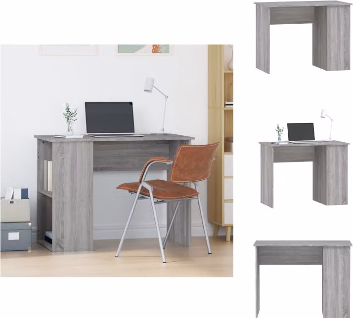 vidaXL Scrivania grigio Sonoma 100x55x75 cm in legno - Scrivanie