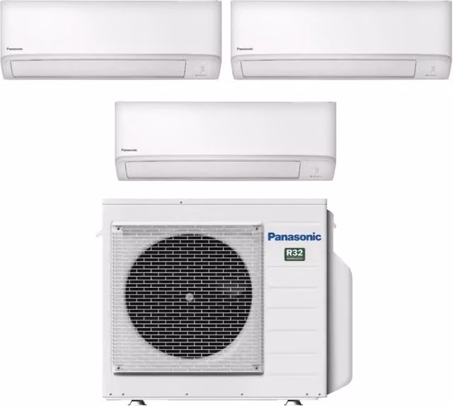 Condizionatore Trial Split Panasonic TZ 9+9+18 con Wi-Fi Integrato e CU-3Z68TBE R-32 Bianco