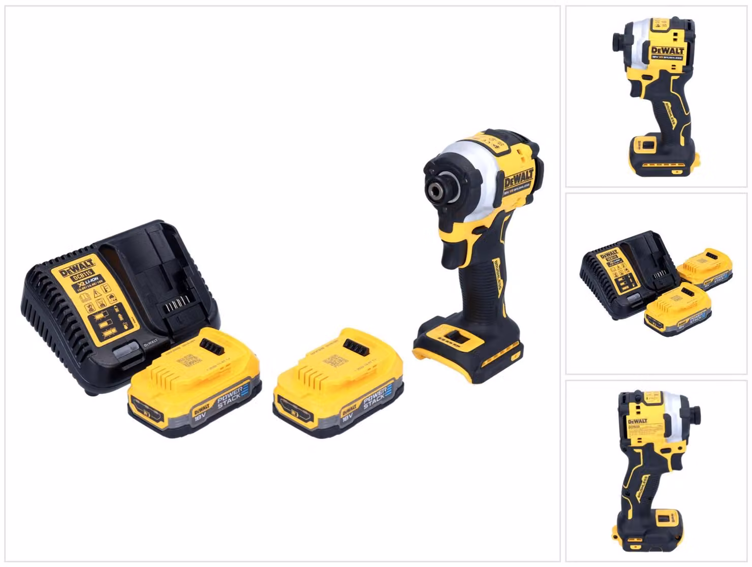 Avvitatore a impulsi a batteria DeWalt DCF 850 E2 18 V 205 Nm 1/4" brushless + 2x batteria ricaricabile 1,7 Ah + caricabatterie