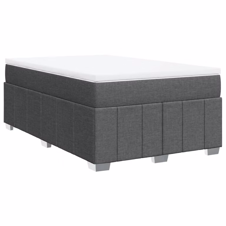 SYFAX™ Giroletto a Molle con Materasso Grigio Scuro 120x190cm Tessuto