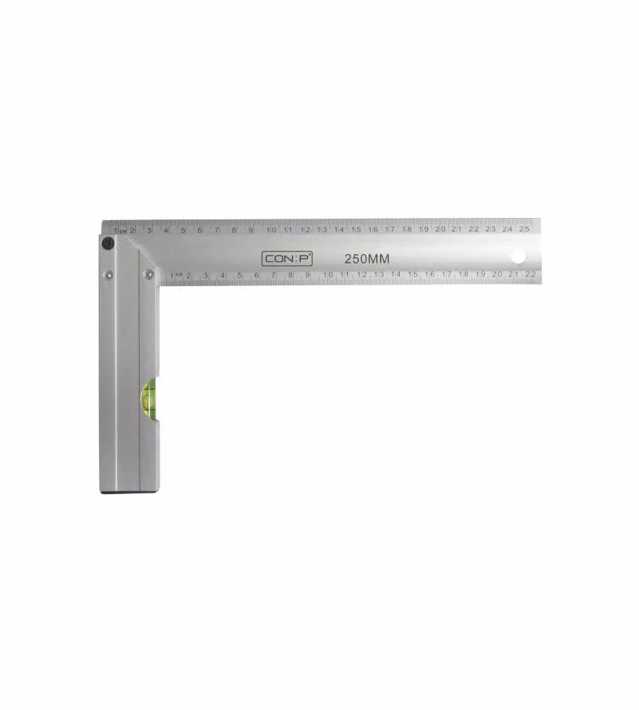Squadra per falegname 250 mm. con livella