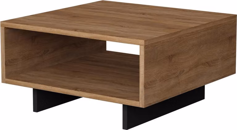 Tavolino da caffè in legno "Hola" - 60 x 60 x 32 cm - Rovere antracite