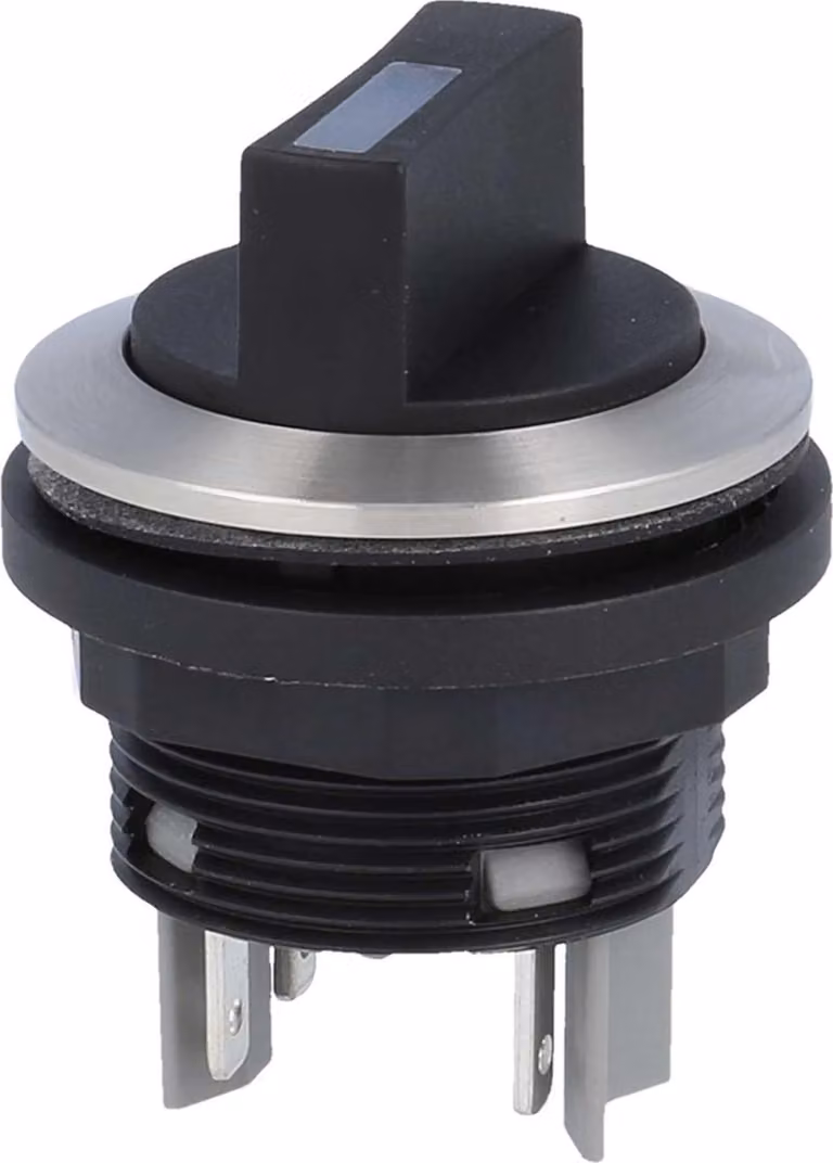 Georg Schlegel Selettore a sinistra con arresto, a destra a pulsante, 2S rotondo, SHORTRON connettore piatto 2,8 mm x 0,8 mm - 1 pezzo
