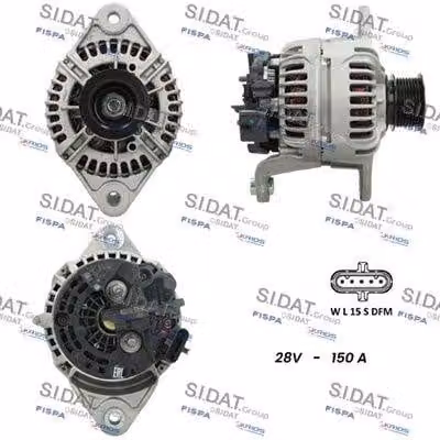 SIDAT A24BH0148 Alternatore 150 A 24 V