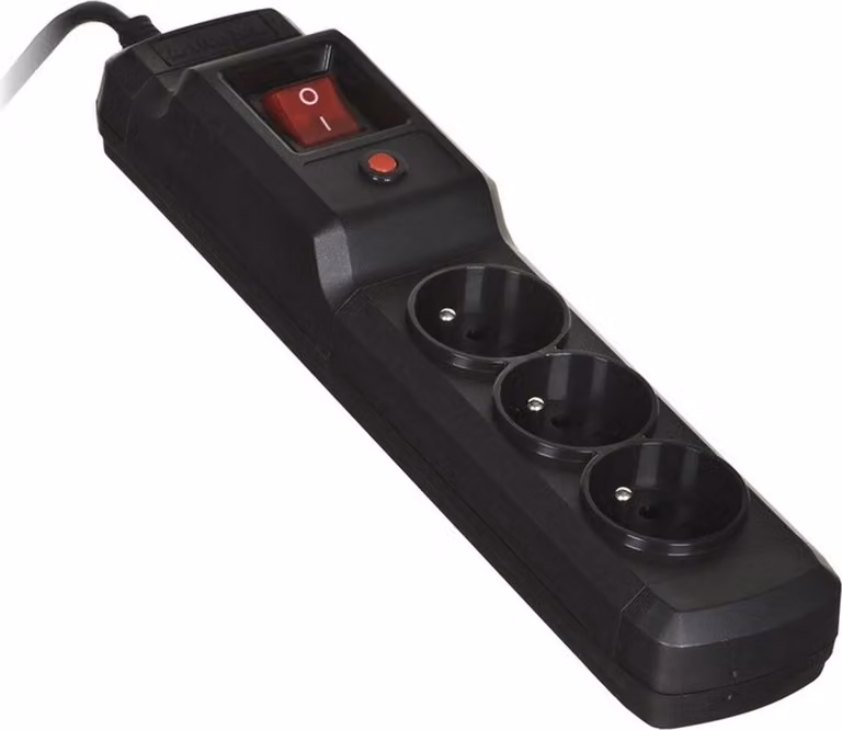 Multipresa Activejet COMBO 3GN 1,5M nera con cavo