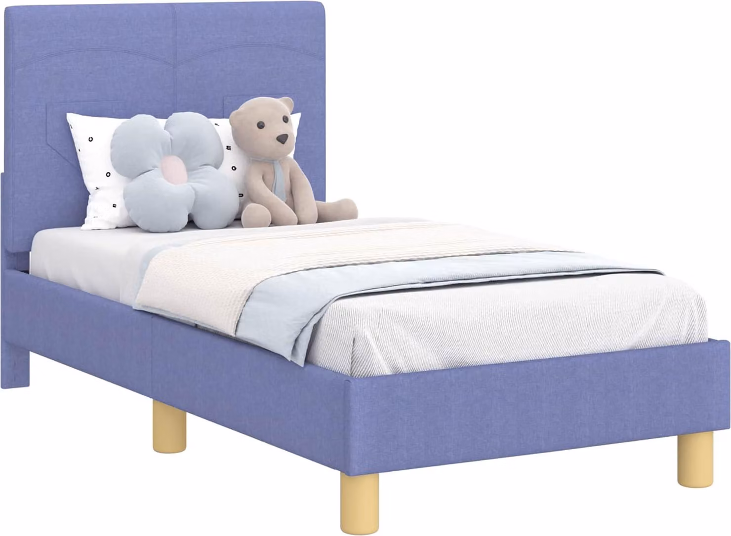 Struttura letto per bambini con testata Blu jeans 70 x 140 cm