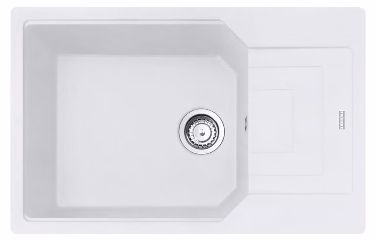 Franke URBAN UBG 611-78 XL lavello in GLACIER con manopola eccentrica in acciaio inox / Dimensioni del foro 760 x 480 mm / Lavello in granito