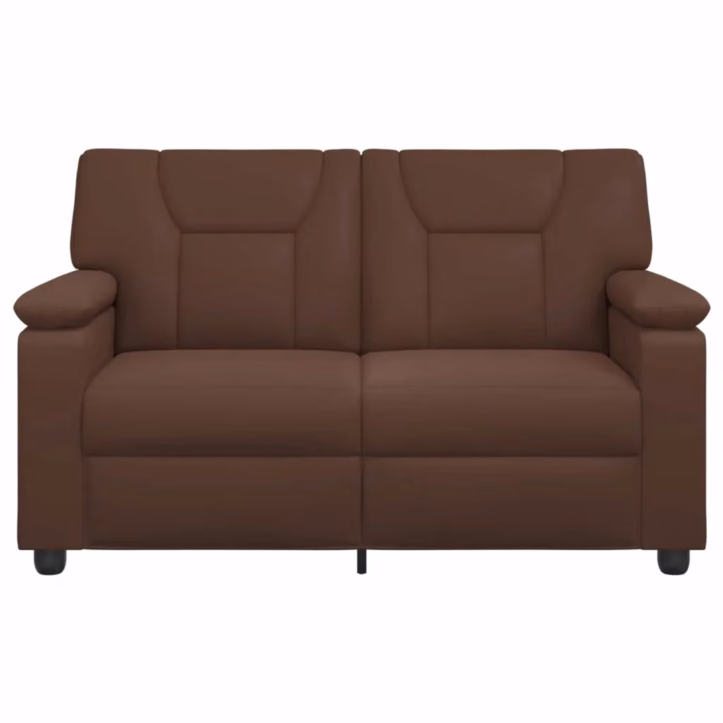Divano moderno vidaXL in similpelle marrone con struttura in metallo L: 151 cm, P: 85 cm, H: 93 cm – 2