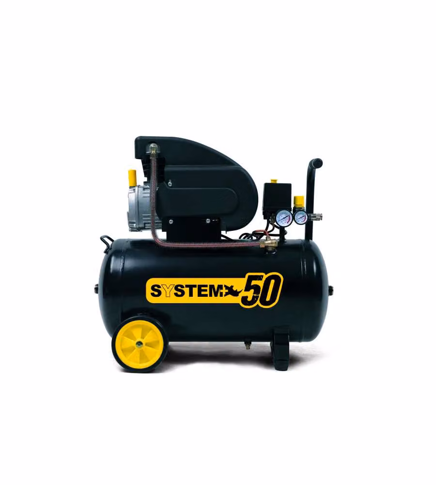 System+ Compressore Ad Olio 50Lt 1,5 kW 8Bar per Uso Domestico