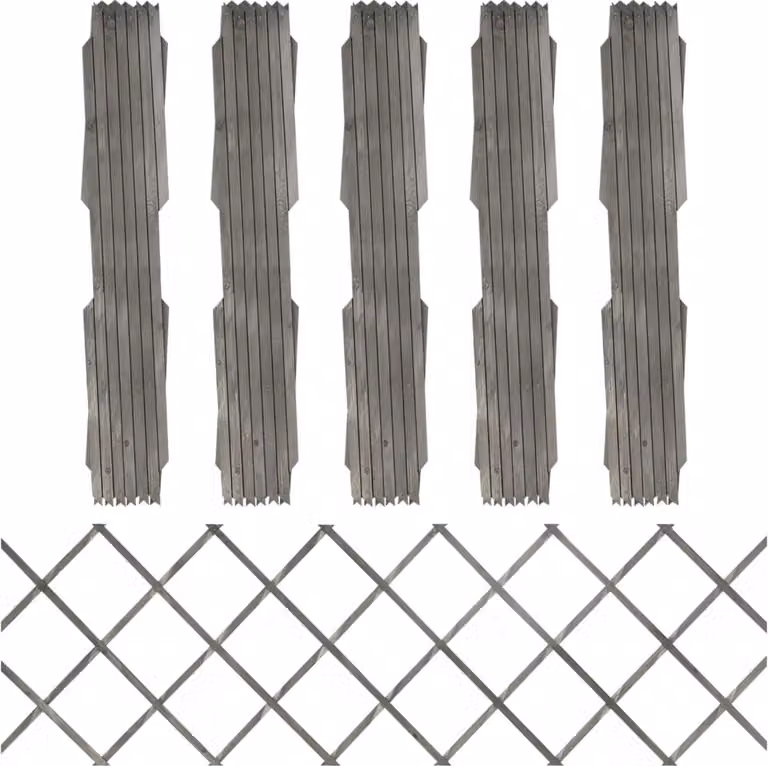 Maison Exclusive - Recinzioni a paletti, 5 pezzi, grigio, legno massello di abete, 180x60 cm