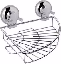 Porta oggetti angolare per box doccia a ventosa Gedy Argento L: 27,5 cm, P: 13,6 cm, H: 12,0 cm