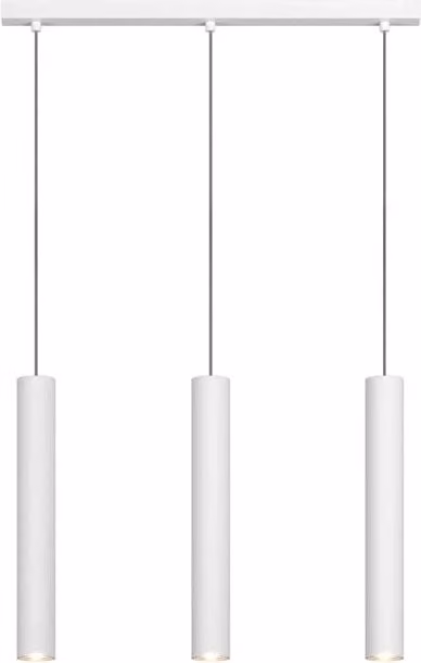 Lampadario Moderno Aygo Rettangolare Metallo Bianco 3 Luci Gu10