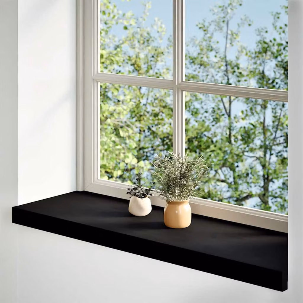 vidaXL Davanzali 2 pz Marrone-nero 70x25x2 cm Legno Massello Rovere