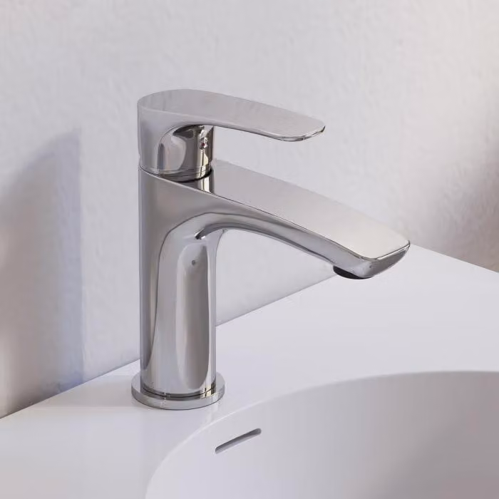 Kronenbach Rivara, miscelatore monocomando per lavabo di grandi dimensioni, senza tappo di scarico, a risparmio idrico