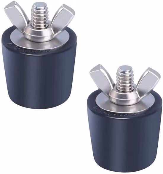 Accessori per piscine: tubo in gomma - 25 mm - tappi per condensatori - rilevatore di perdite - interruttore di getto d'acqua - tappi per tubi