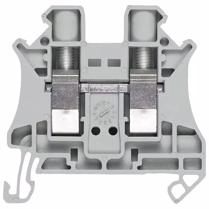 50 pezzi Morsetto passante 2,5qmm grigio - Morsetto passante 5,2mm 24A 8WH1000-0AF00