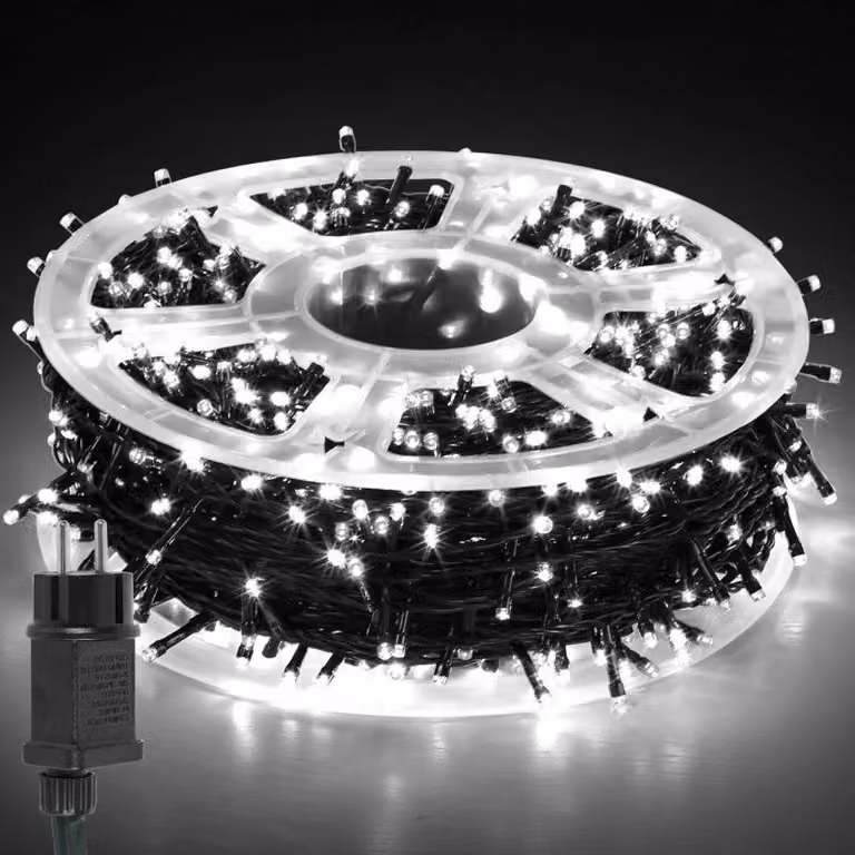 Jayseuw LED luci fiabesche 100m 1000LED luci fiabesche con 8 modalità luci fiabesche all'aperto per interni Natale festa di nozze decorazione giardino bianco freddo