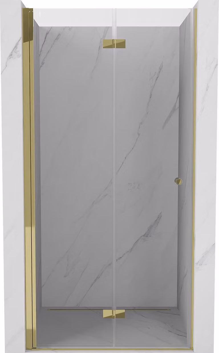 Mexen Mist-F porta doccia pieghevole sinistra 60 cm, trasparente, oro - 8A6-060-000-50-00-L