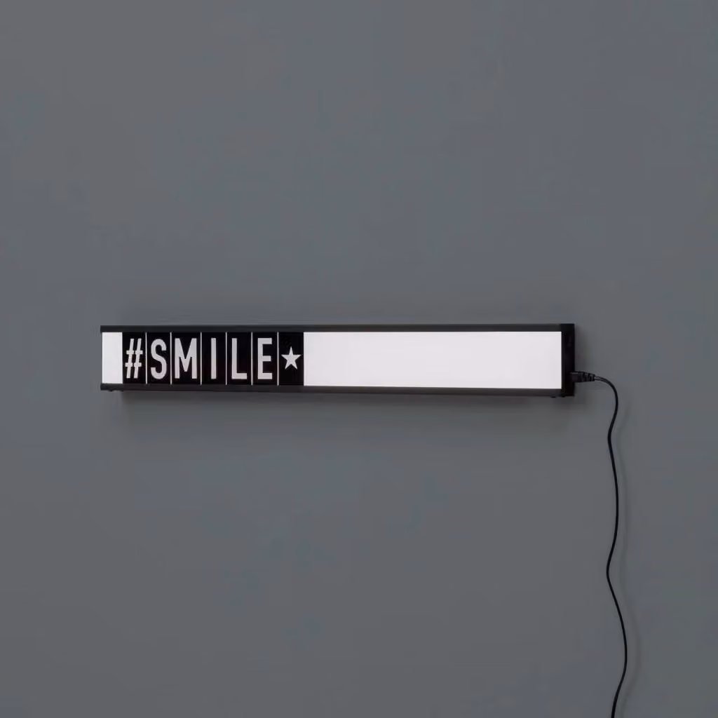 Lampada da Tavolo a LED Giordanoshop in Metallo Nero L: 80 cm, P: 3 cm, H: 10 cm – 2