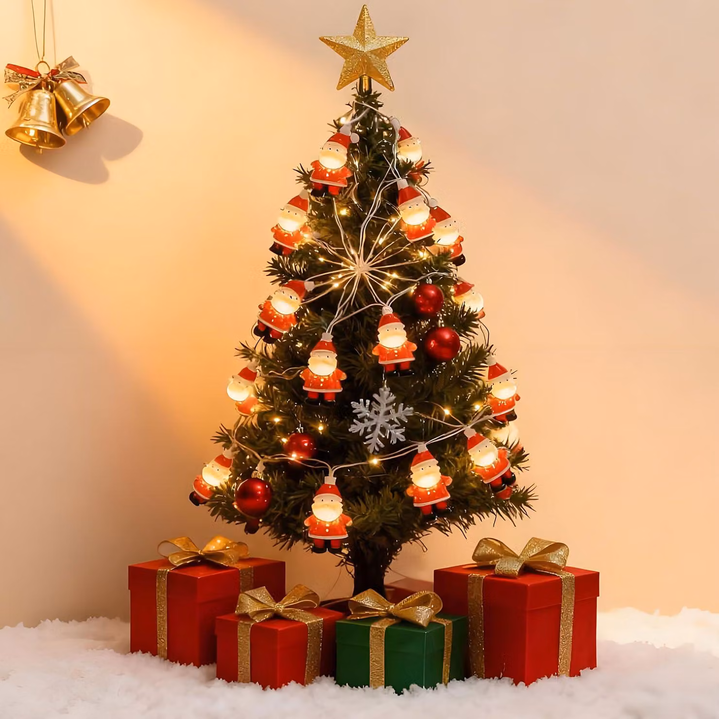 Catena luminosa Kerstman, 2 metri, 20 LED, decorazione natalizia, catena luminosa a forma di pupazzo di neve