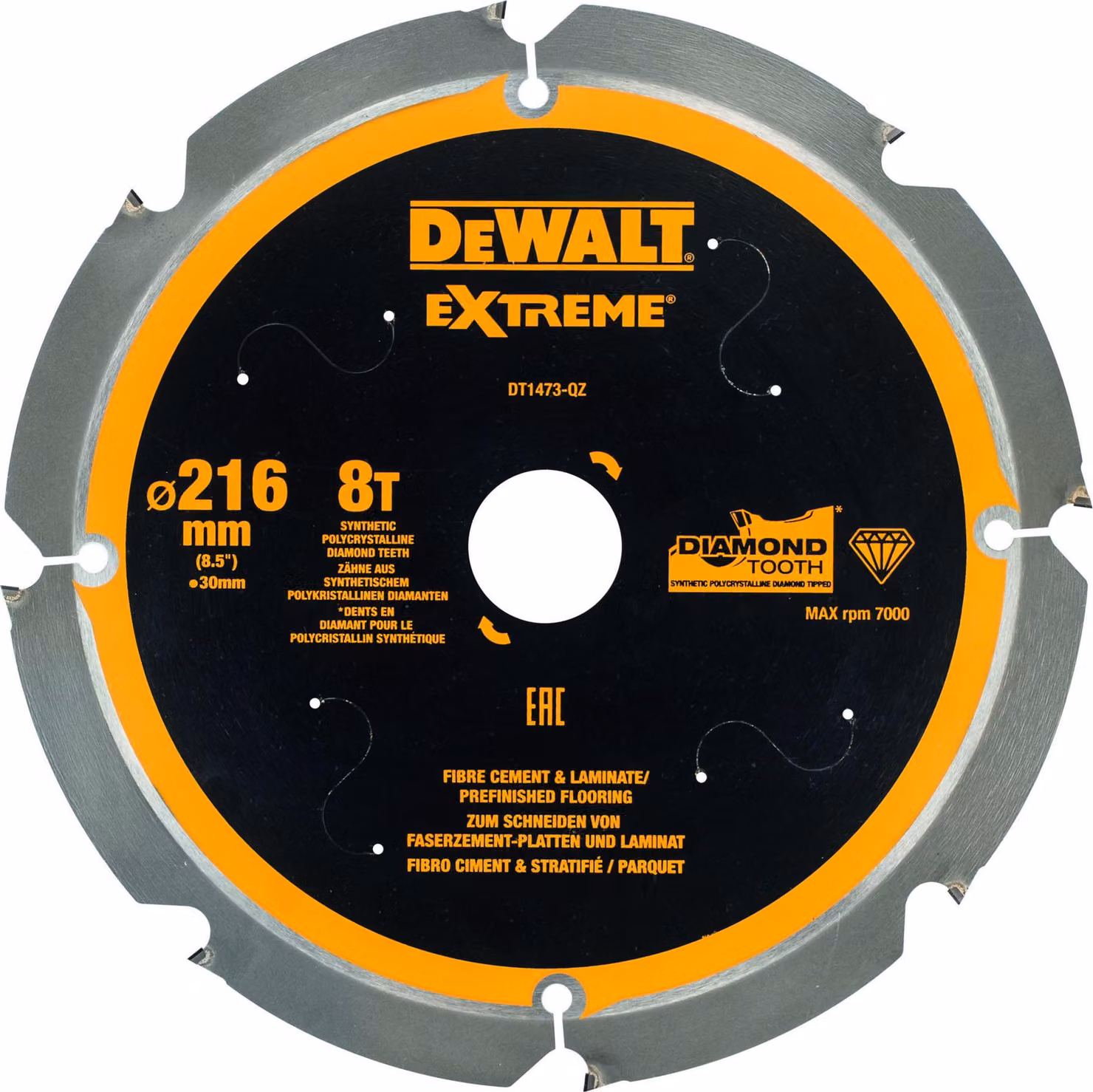 Lama circolare DEWALT PCD 216/30 mm 8T DT1473-QZ