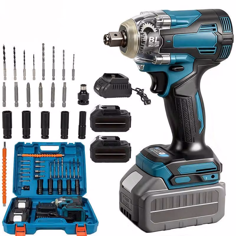 Chiave a percussione - Coppia: 1200 Nm - Motore brushless - Batteria. Set di chiavi a percussione - 18V
