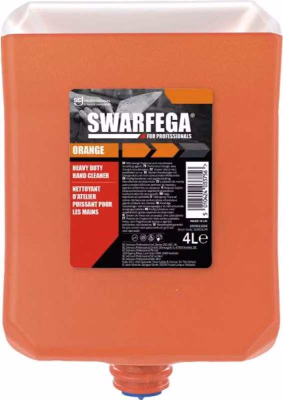 SC Johnson Professio - Detergente mani SCJ Swarfega Orange 4l | scatola esterna A 4 pezzi x 4 litri