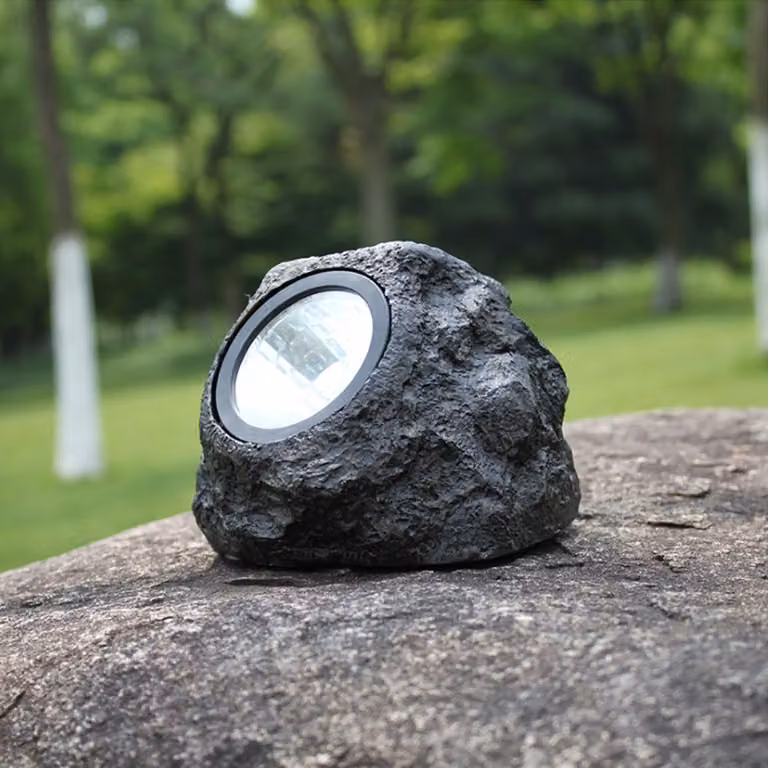 Lampada da giardino, luce LED, luce di energia solare, luce della decorazione del prato del giardino, lampada di pietra del giardino