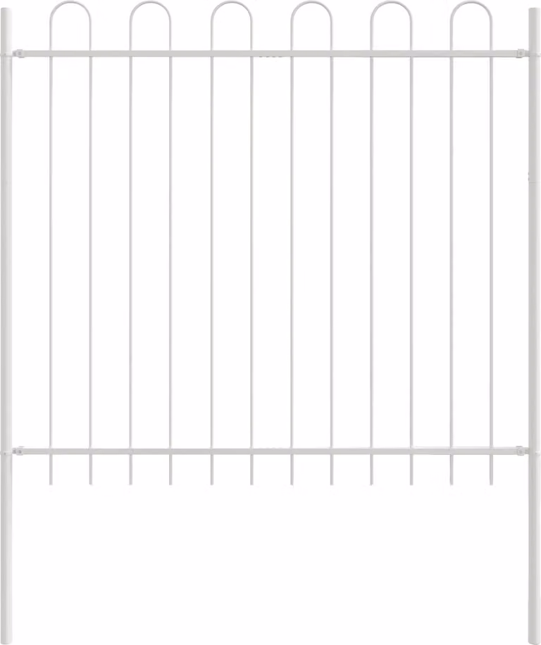 Recinzione per Giardino 4 pcs Grigio 6,8 x 0,6 m