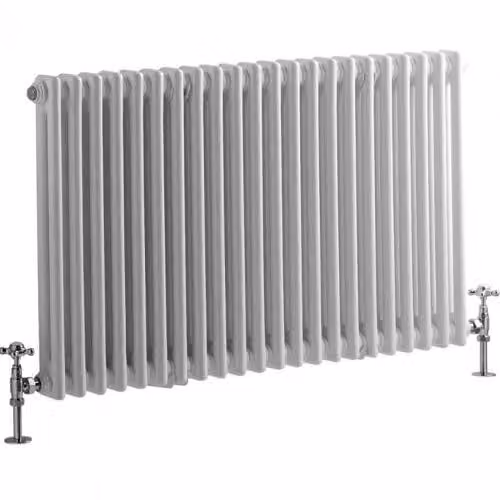Radiatore Verticale Bianco in Stile Ghisa - 600 x 1010 x 68mm - 990W - Regent