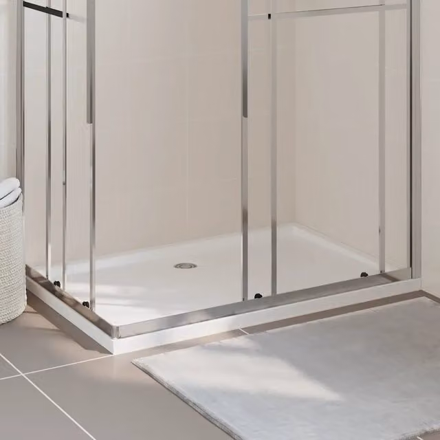 Piatto doccia rettangolare vidaXL in plastica bianca da incasso L: 120 cm, P: 80 cm – 1
